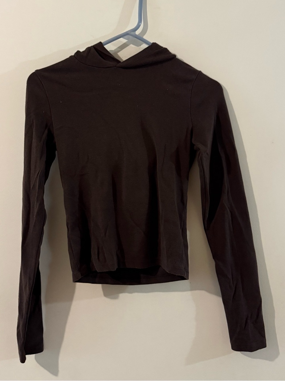 wild fable Long-Sleeve Hooded Top in Dark Brown